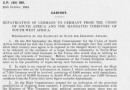 British War Cabinet: Repatriation Of Germans From South West Africa And South Africa To Germany October 1945 – turning some facts on the table.